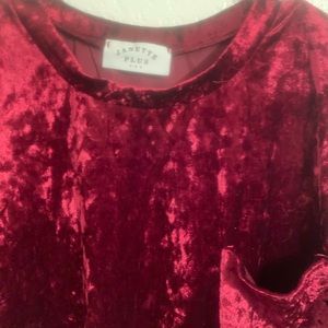 Crushed velvet t shirt